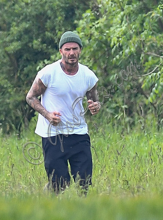 David Beckham jogging