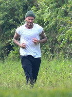 David Beckham jogging