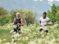 David Beckham jogging