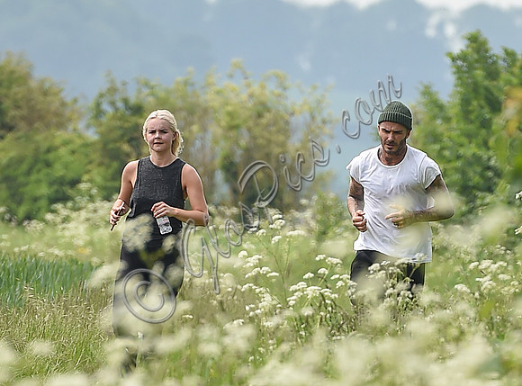 David Beckham jogging