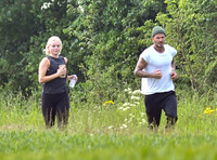 David Beckham jogging
