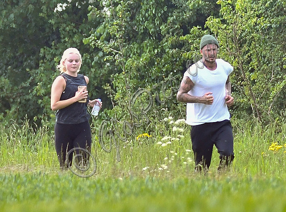 David Beckham jogging