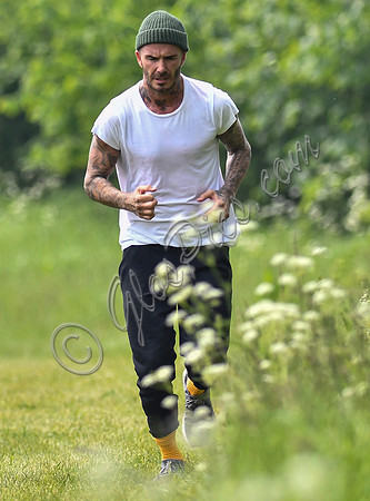 David Beckham jogging