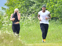 David Beckham jogging