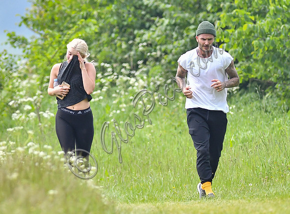 David Beckham jogging