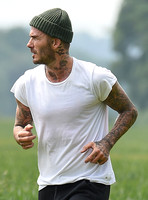 David Beckham jogging