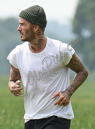 David Beckham jogging
