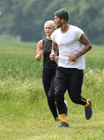 David Beckham jogging
