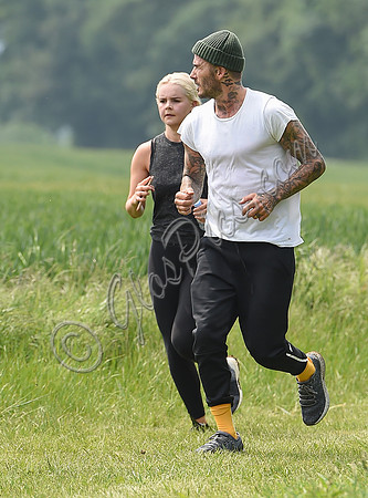 David Beckham jogging