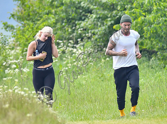 David Beckham jogging