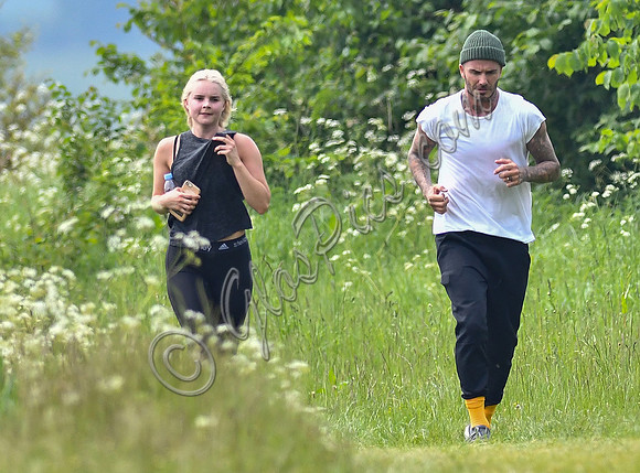 David Beckham jogging