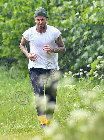 David Beckham jogging