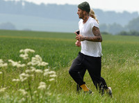 David Beckham jogging