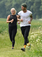David Beckham jogging