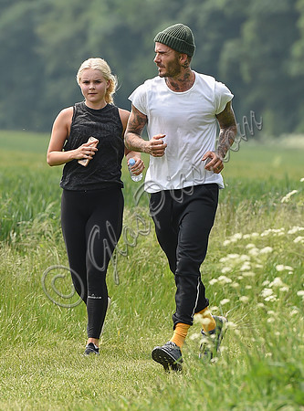 David Beckham jogging