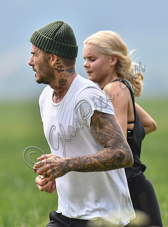 David Beckham jogging