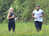 David Beckham jogging