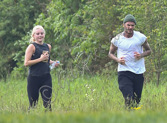 David Beckham jogging