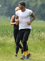 David Beckham jogging