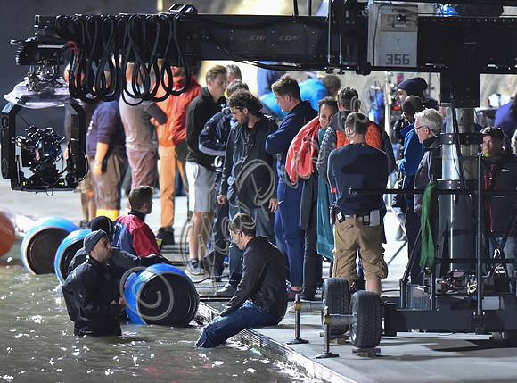Broadchurch Filming on location at  Clevedon's Marine Lake