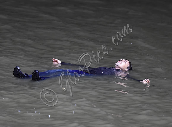 Broadchurch Filming on location at  Clevedon's Marine Lake