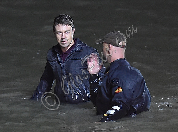 Broadchurch Filming on location at  Clevedon's Marine Lake