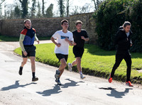 Finlay Munro Kemp, Rudy Law Rafferty Law, and Darren Strowger jogging