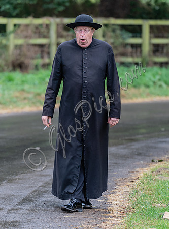 Mark Williams playing Catholic priest Father Brown