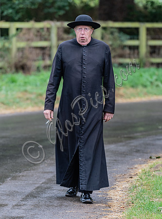Mark Williams playing Catholic priest Father Brown