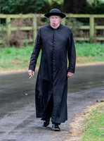 Mark Williams playing Catholic priest Father Brown