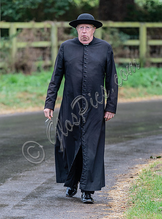 Mark Williams playing Catholic priest Father Brown