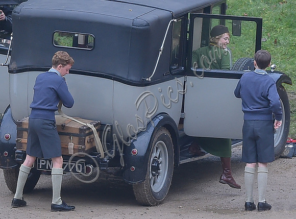 Fiming on location - "The Crown" at Woodchester Park and Mansion, Gloucestershire