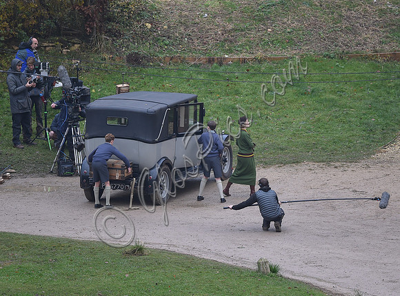 Fiming on location - "The Crown" at Woodchester Park and Mansion, Gloucestershire