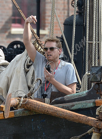 Film director James Bobin directing movie