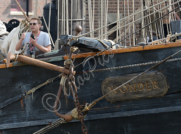 Film director James Bobin directing movie