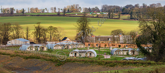 Soho Farmhouse, views over the Piglet Cabins