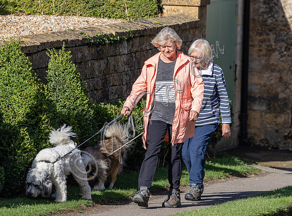 Sue Barker out with her dog