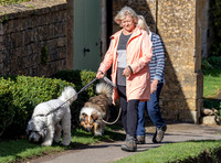 Sue Barker out with her dog