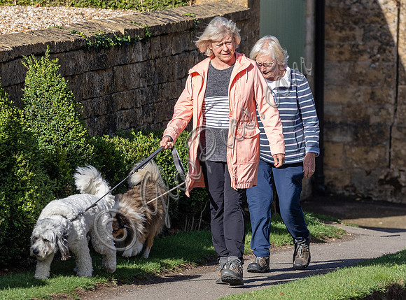 Sue Barker out with her dog