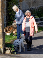 Sue Barker out with her dog