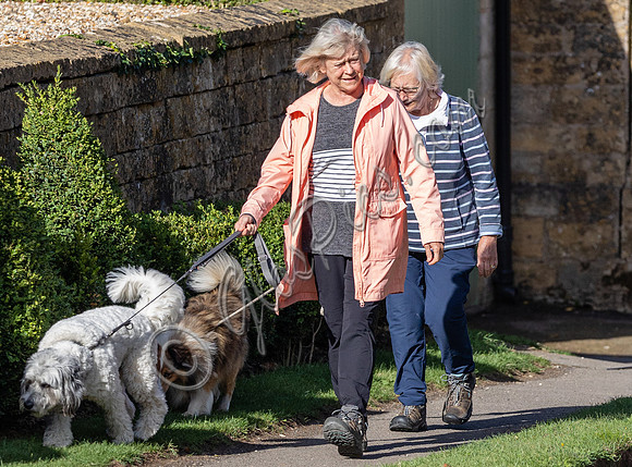 Sue Barker out with her dog