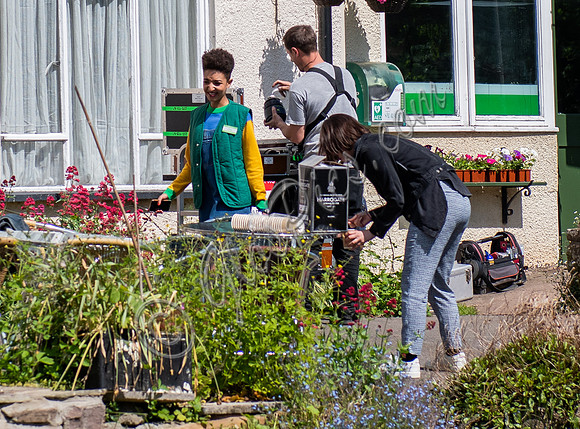 Patricia Allison on set of "Sex Education" in Monmouthshire