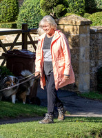 Sue Barker out with her dog