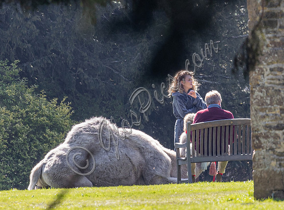 On set filming on location