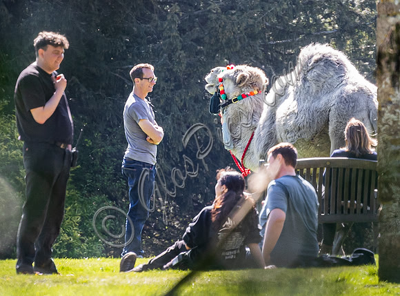 On set filming on location