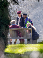 On set filming on location
