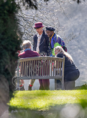 On set filming on location