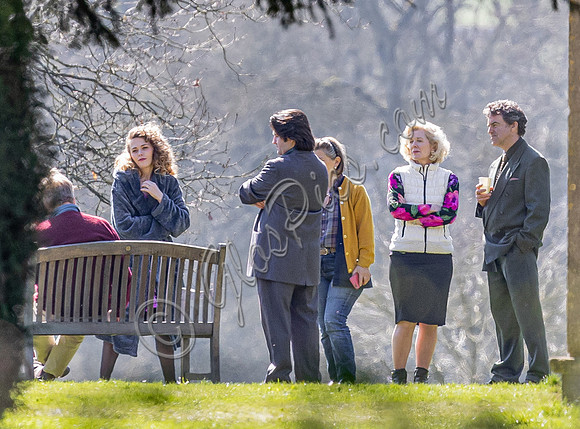 On set filming on location