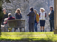 On set filming on location