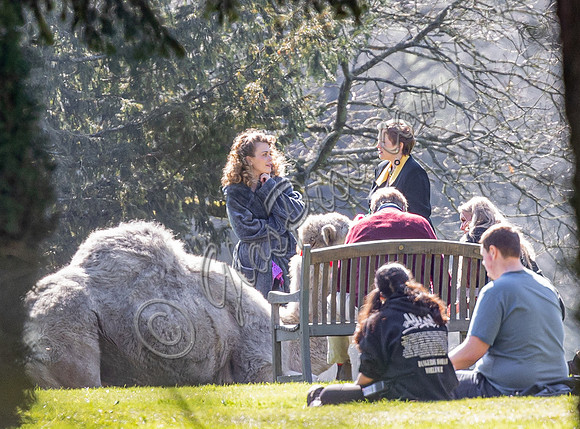 On set filming on location